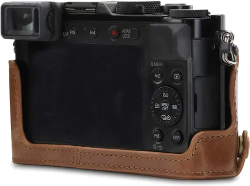 Miniatura 8 de Megagear MG1563 Panasonic Lumix Dc-Lx100 Iı Ever Ready Cámara De Cuero Genuino Media Caja Y Correa - Negro