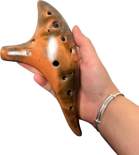 RUOSWTE Ocarina, 12 hoyos Alto C, instrumento de juego profesional, instrumento de viento con tutorial de partituras y cordón, para niños y adultos,