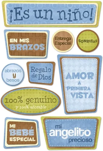 Miniatura 3 de Karen Foster Design Hoja de pegatinas para álbumes de recortes sin ácido y lignina, familia española