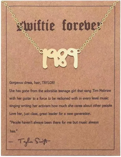 Adoshine Collar Taylor Reputation All too well 1989 Mid night Eras Speaknow Fearless Signature Folklore Collar Joyería Regalos Musicales para