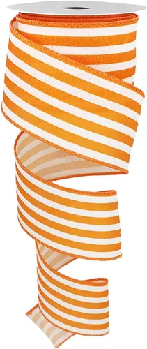 Miniatura 6 de Leecogo Cinta de Pascua con alambre, 1-1/2 x 10 yardas, cinta de rayas amarillas para Pascua, Navidad, corona, primavera, verano, boda, baby shower