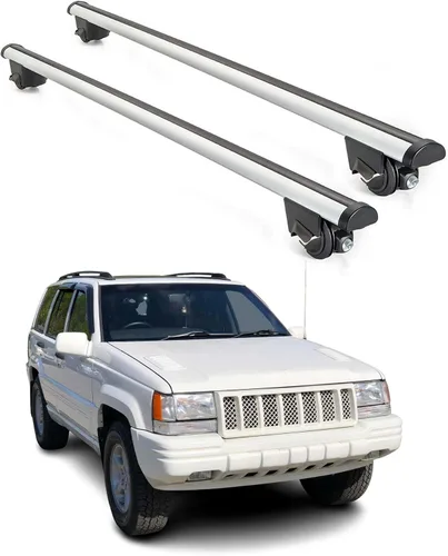 OMAC USA - Barras portaequipajes con cerradura para portaequipajes de aluminio, 2 piezas para Jeep Grand Cherokee 1992-2001