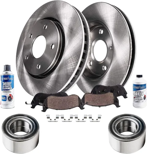 Miniatura 23 de Detroit Axle - Rotores de freno para Nissan NV2500 NV3500 NV1500 NV1500 2012-2021, repuesto de rotores de freno de disco: rotor delantero de 14.17