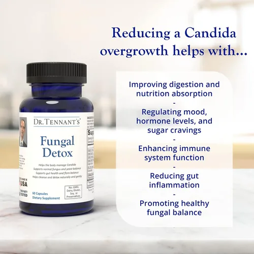Miniatura 4 de Dr. Tennant's Desintoxicación fúngica Limpieza por Candida, estado de ánimo y equilibrio hormonal Promueve niveles saludables de levadura