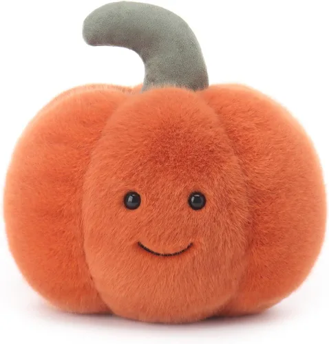 Miniatura 9 de Apricot Lamb Juguetes de verduras, peluches de calabaza fresca, animal de peluche suave, perfecto para niños (calabaza naranja, 4.5 pulgadas)