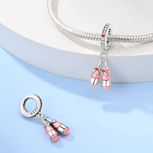 Miniatura 119 de LNQOBU Happy Life - Colgante para pulseras de abalorios, plata de ley 925 para mujer (con un espaciador de cuentas)