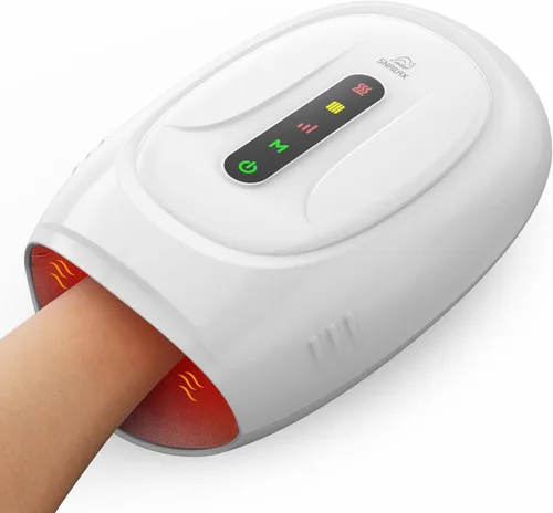 Regalos para padre, papá 2026 masajeador de manos inalámbrico con compresión y vibración de calor, cobertura completa de la muñeca del dedo de la