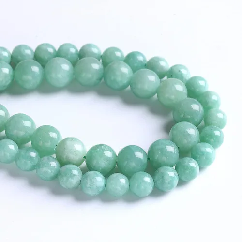 Miniatura 6 de 60 cuentas de 6 mm de piedra natural de jade birmano para hacer joyería, pulseras de cristal de bricolaje