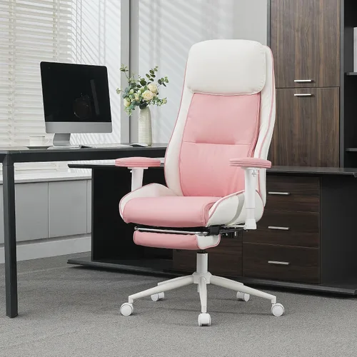 Miniatura 9 de High Back Office Desk Chair,Ergonomic Reclining Office Chair,Modern Swivel Computer Chair,Leather Chair with Lumbar Support (Black)