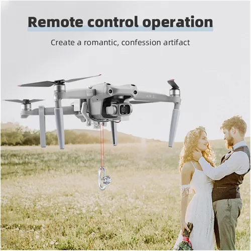 Miniatura 3 de Sistema Airdrop para D-JI AIR 2S/Air 2 Drone Propuesta de boda Dispositivo de entrega Dispensador Lanzador Remoto Caída Transporte Regalo