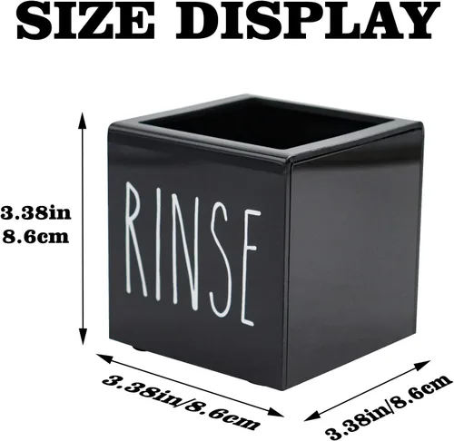 Miniatura 6 de Dispensador de vasos de papel Dixie de acrílico negro, portavasos desechables con organizador de enjuague, portavasos de 3/5 oz, organizador
