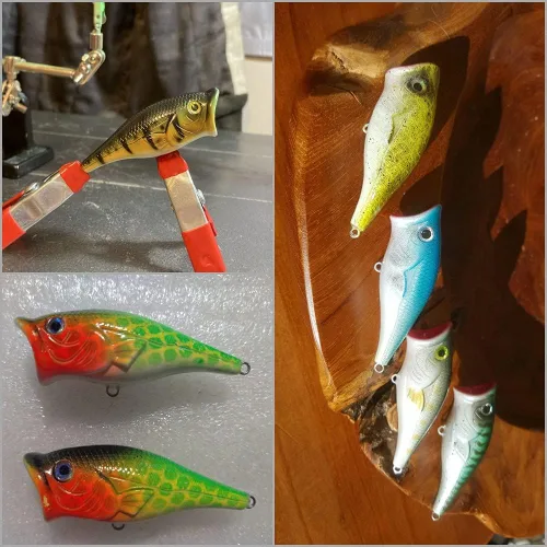 Miniatura 4 de 10 Señuelo en Blanco sin Pintar Minnow Crankbait de Agua Superior sin Labios Jerkbait Señuelos de Pesca UPT626P10