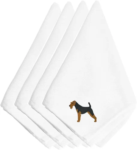 Miniatura 49 de Caroline's Treasures BB3448NPKE Affenpinscher - Juego de 4 servilletas bordadas, lavables, suaves, duraderas, servilletas de mesa para hotel