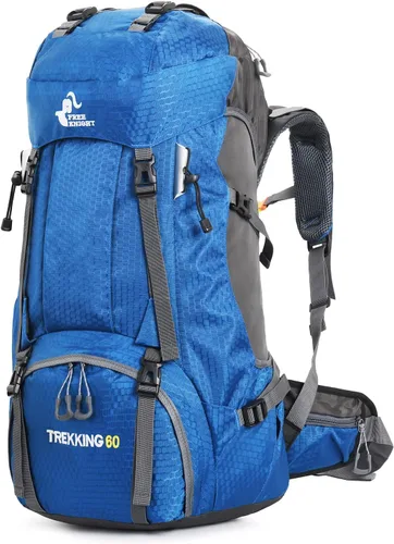 Miniatura 15 de Bseash Mochila impermeable de 60 L para senderismo y campamento con cubierta para lluvia, mochila grande para deportes al aire libre, mochila