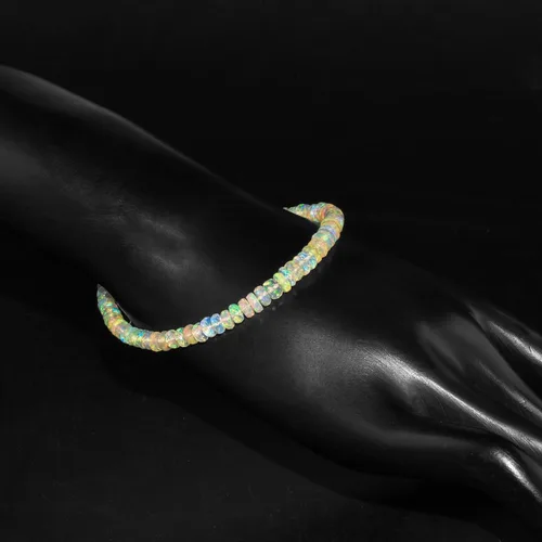 Miniatura 4 de Multi Gemstone Link Choker Bracelet