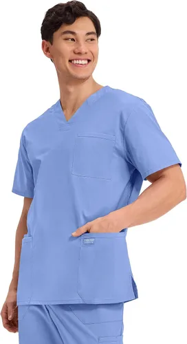 Miniatura 63 de Cherokee WW Professionals WW695 - Camisa de uniforme sanitario para hombre, con cuello en V
