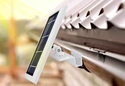 Miniatura 5 de Wasserstein Soporte de canalón para panel solar compatible con cámaras Ring, Arlo, Blink, Reolink (1 paquete, blanco)