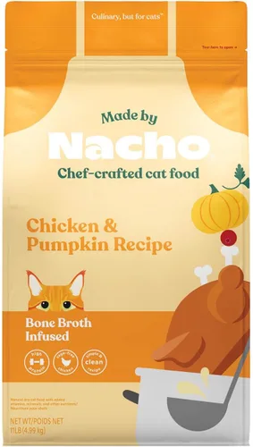 Miniatura 15 de Made by Nacho Dry Cat Kibble - Bolsa de 2 libras, comida prémium para gatos alta en proteínas y apta para granos, salmón y calabaza capturados