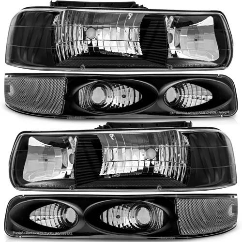 Miniatura 13 de WEELMOTO Juego de faros delanteros para 99-02 Chevy Silverado 1500 2500; para 01-02 Silverado 1500HD 2500HD 3500HD; para 00-06 Tahoe Suburban 1500