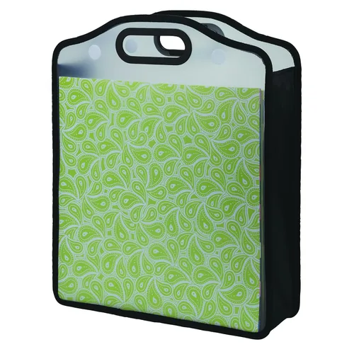 Miniatura 6 de Samsill Organizador de almacenamiento de papel y álbumes de recortes de 12 x 12 pulgadas, transparente, expandible, cierres de gancho y bucle, mango