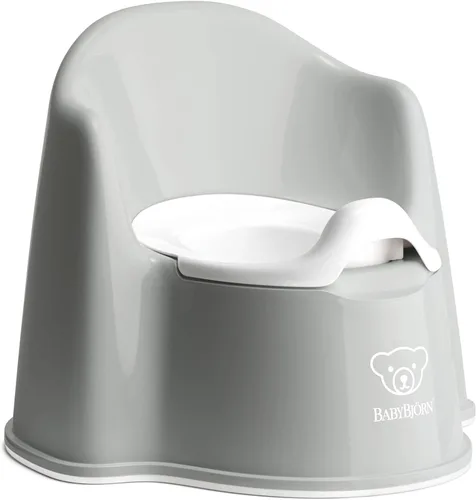 Miniatura 9 de BabyBjörn Silla para Orinal, Inodoro de Entrenamiento para Niños en Negro/Blanco, Fácil de Limpiar, Orinal Interior Extraíble, Antideslizante