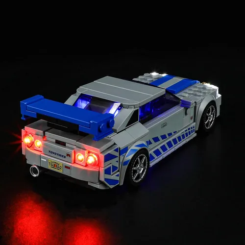 Miniatura 4 de YEABRICKS Luz LED para Lego-76917 Speed Fast 2 Furious Nissan Skyline GT-R Building Blocks Model (Lego Set no incluido)