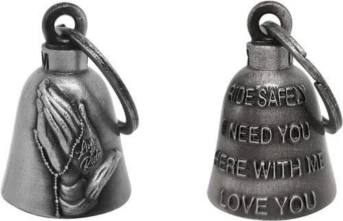 Miniatura 11 de 【Paquete de 2】Campanas de Motocicleta para Motociclista de Buena Suerte Campanas Guardianas de Conducción con Colgador Accesorio de Motocicleta