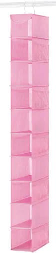 Miniatura 9 de Whitmor Organizador colgante de zapatos, 8 estantes, organizador de armario colgante, zapatero colgante para armario pequeño, estantes colgantes