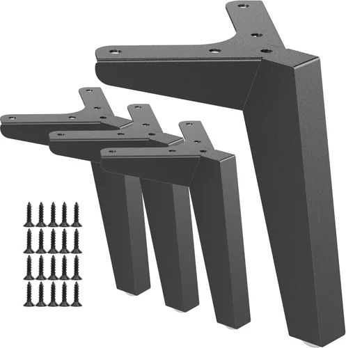 Miniatura 14 de Patas de metal para mesa, marco de escritorio de tubo cuadrado resistente, mesa de comedor moderna / patas de mesa auxiliar, juego de 2 (U)