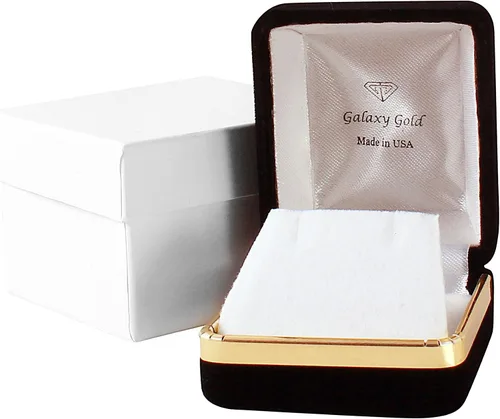 Miniatura 7 de Galaxy Gold GG Aretes de tuerca de oro rosa blanco sólido de 14 quilates de 2,9 quilates, corazón rubí 4159, Gema Metal, Rubí
