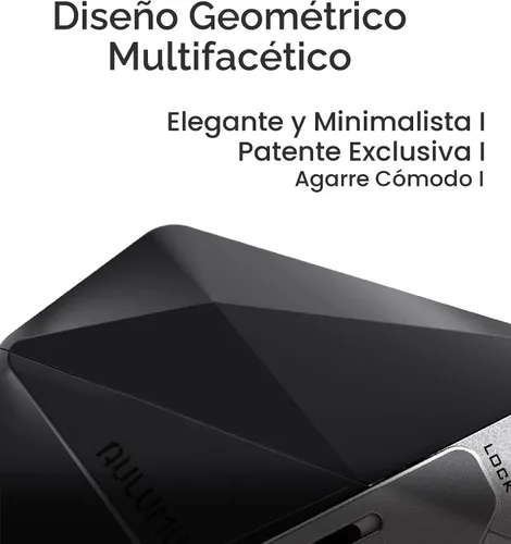 Miniatura 3 de Aulumu A39 Estuche geométrico para AirPods Pro 3 con cerradura Funda protectora con hebilla de nylon Armadura de aleación Compatible