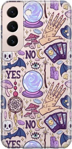 Miniatura 4 de Funda para teléfono compatible con Samsung Galaxy S25 S24 S23 Ultra S22 Plus S21 FE S20 Note 20 Witchcraft Dreamcatcher Tarot tarjetas, parachoques