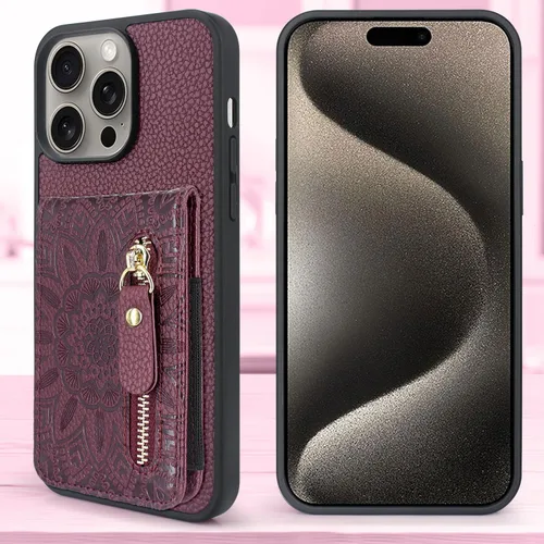 Miniatura 2 de Harryshell Funda compatible con iPhone 13 Pro Max con ranuras para tarjetas [capacidad para hasta 6 tarjetas] Función de soporte, bolsillo