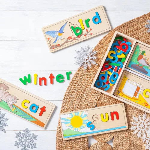 Miniatura 9 de Melissa & Doug See & Spell - Juguete educativo de madera, Versión estándar