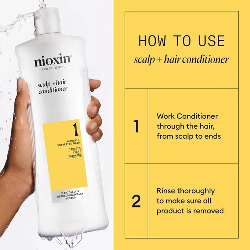 Miniatura 8 de Nioxin Shampoo & Conditioner Liter Duo Sets Prepacks with Pumps Included Systems 1-4 For Natural, Colored, & Damaged Hair with Light to