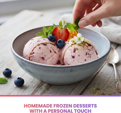 Miniatura 6 de Total Chef - Máquina automática de helados, compresor integrado 2 en 1 para yogur helado, gelato y sorbete, Nieve golosinas, sin sal ni Plateado