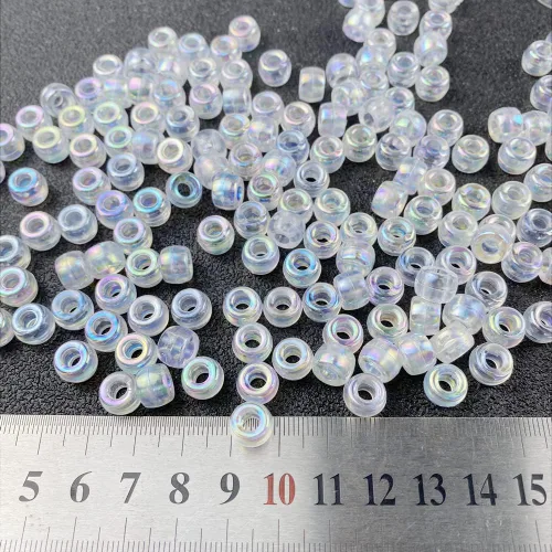 Miniatura 4 de 300 Piezas Cuentas de Pony Colores AB Cuentas Espaciadoras Acrílicas para Manualidades DIY Trenzas Pulsera Fabricación de Joyas