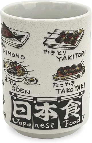 Miniatura 18 de Taza de té japonesa - Cerámica 9 fl oz, Yunomi taza, sushi hecho en Japón (C3-16 Kabuki sukeroku)