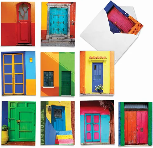 Miniatura 9 de The Best Card Company - 10 tarjetas de notas en blanco en caja (4 x 5.12 pulgadas) - Arquitectura, tarjetas surtidas para todas las ocasiones - Este