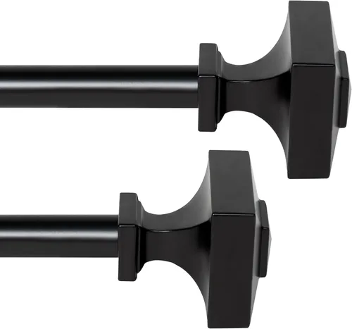 Miniatura 20 de Deco Window - Varilla ajustable para cortinas para ventanas de 18 a 44 pulgadas, poste de hierro de 1 pulgada extendible de alta resistencia