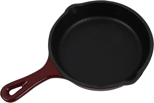 Miniatura 8 de Utensilios de cocina de hierro fundido esmaltado (Sartén 5", Merlot)