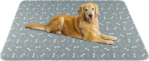 Miniatura 13 de Almohadillas lavables para orina para perros, paquete de 2 almohadillas reutilizables de 41"x41", almohadillas impermeables para entrenamiento