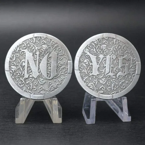 Miniatura 5 de Novedad Decision Maker Flipping Coins SÍ NO Moneda de desafío
