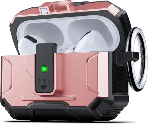 Miniatura 41 de DASFOND - Funda de armadura para AirPods de 2ª y 1ª generación, carcasa de cuerpo completo de grado militar a prueba de golpes, soporte de carga