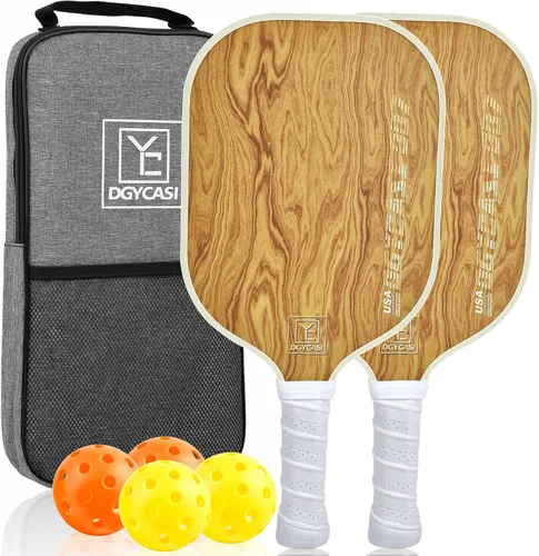 Miniatura 11 de YC DGYCASI Pickleball Paddles Set of 2, 2026 USAPA Approved Pickleball Set, Fiberglass Lightweight Pickle Ball Rackets 2 Pack, 2 Outdoor Pickleball