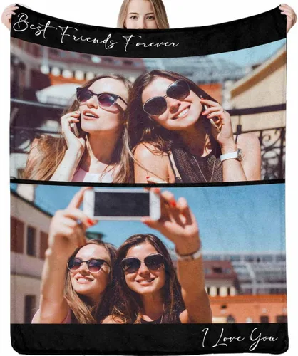 Miniatura 22 de Manta personalizada con foto y texto, mantas personalizadas con 20 fotos, manta personalizada usando mis propias imágenes, regalos conmemorativos 20