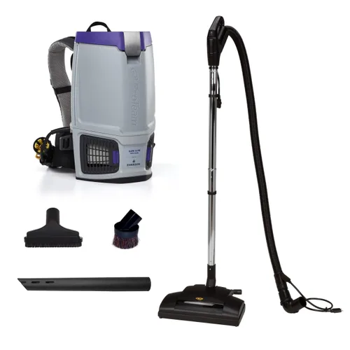Miniatura 9 de ProTeam mochila aspiradora comercial, ProVac FS 6 mochila aspiradora con filtración HEPA de medios y kit de servicio de limpieza residencial, 6