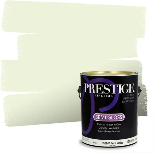 Miniatura 55 de PRESTIGE Pintura exterior e imprimación en uno, aloe, plano, 1 galón