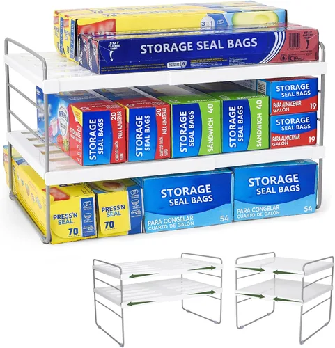 Organización y almacenamiento de despensa para cocina, estante organizador de caja de papel de cocina expandible, organizador de papel de aluminio