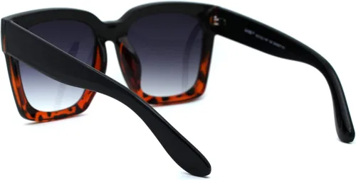Miniatura 7 de Gafas de sol de plástico grueso con borde de cuernos de gran tamaño XXL para mujer